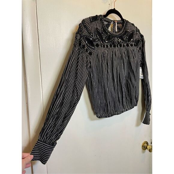 NWT FREE PEOPLE DREAM AWAY EMBROIDERED TOP, szXS - Picture 3 of 13